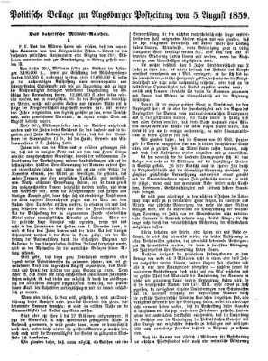 Augsburger Postzeitung Freitag 5. August 1859