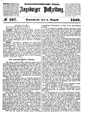 Augsburger Postzeitung Samstag 6. August 1859