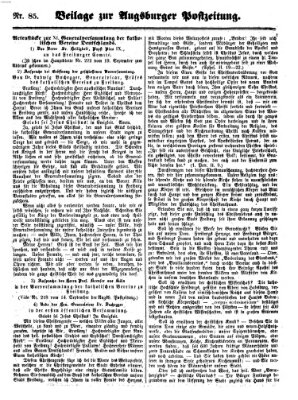 Augsburger Postzeitung Montag 26. September 1859