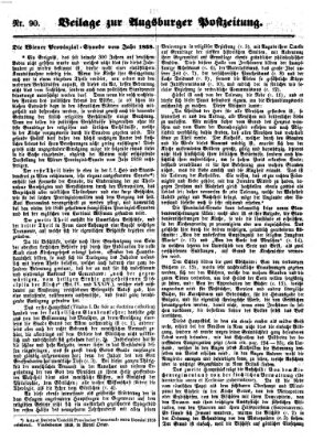 Augsburger Postzeitung Dienstag 11. Oktober 1859