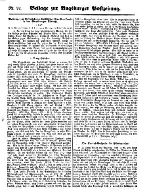 Augsburger Postzeitung Samstag 15. Oktober 1859