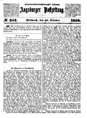 Augsburger Postzeitung Mittwoch 26. Oktober 1859