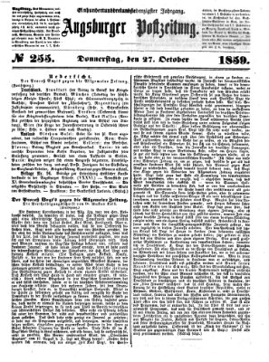 Augsburger Postzeitung Donnerstag 27. Oktober 1859