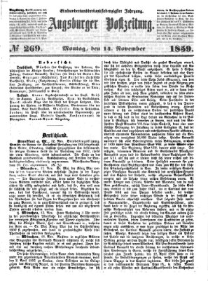 Augsburger Postzeitung Montag 14. November 1859