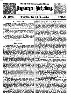 Augsburger Postzeitung Dienstag 13. Dezember 1859