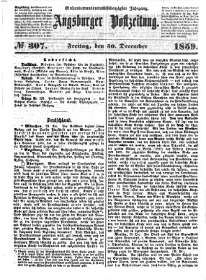 Augsburger Postzeitung Freitag 30. Dezember 1859