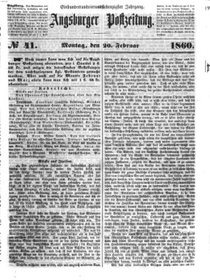 Augsburger Postzeitung Montag 20. Februar 1860