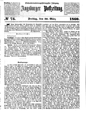 Augsburger Postzeitung Freitag 30. März 1860