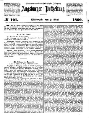 Augsburger Postzeitung Mittwoch 2. Mai 1860