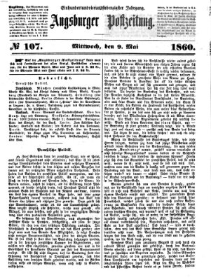 Augsburger Postzeitung Mittwoch 9. Mai 1860