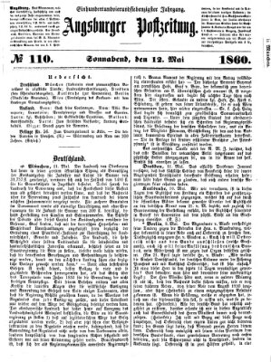 Augsburger Postzeitung Samstag 12. Mai 1860