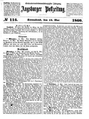 Augsburger Postzeitung Samstag 19. Mai 1860