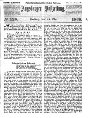 Augsburger Postzeitung Freitag 25. Mai 1860