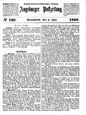 Augsburger Postzeitung Samstag 2. Juni 1860