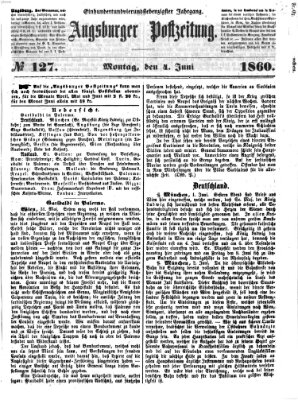 Augsburger Postzeitung Montag 4. Juni 1860