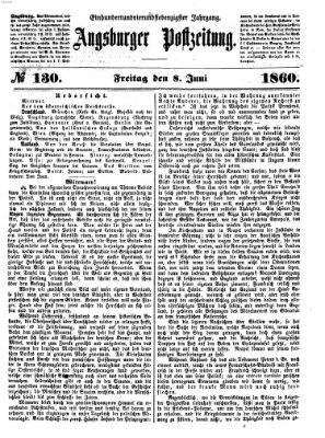 Augsburger Postzeitung Freitag 8. Juni 1860