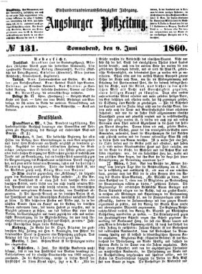 Augsburger Postzeitung Samstag 9. Juni 1860