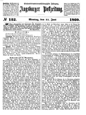 Augsburger Postzeitung Montag 11. Juni 1860