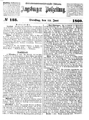 Augsburger Postzeitung Dienstag 12. Juni 1860