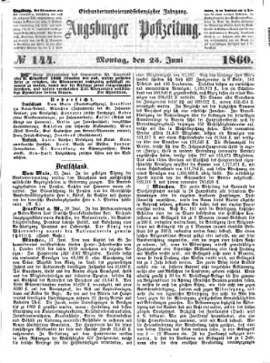 Augsburger Postzeitung Montag 25. Juni 1860