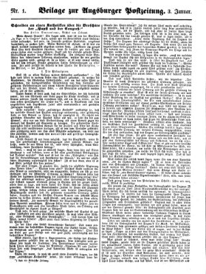 Augsburger Postzeitung Dienstag 3. Januar 1860