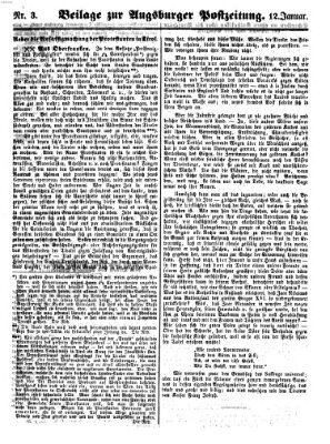 Augsburger Postzeitung Donnerstag 12. Januar 1860