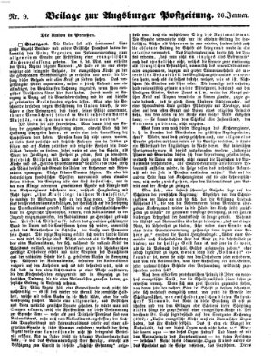 Augsburger Postzeitung Donnerstag 26. Januar 1860