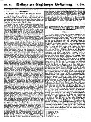 Augsburger Postzeitung Dienstag 7. Februar 1860