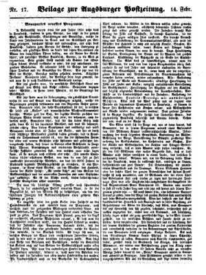 Augsburger Postzeitung Dienstag 14. Februar 1860