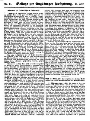 Augsburger Postzeitung Donnerstag 23. Februar 1860