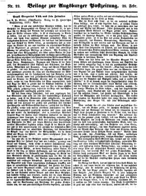 Augsburger Postzeitung Dienstag 28. Februar 1860