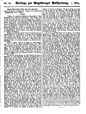 Augsburger Postzeitung Donnerstag 1. März 1860