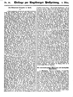 Augsburger Postzeitung Dienstag 6. März 1860