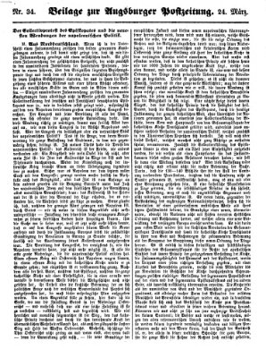 Augsburger Postzeitung Samstag 24. März 1860