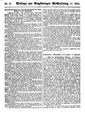 Augsburger Postzeitung Samstag 31. März 1860