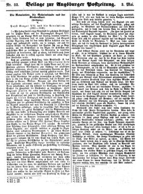 Augsburger Postzeitung Donnerstag 3. Mai 1860