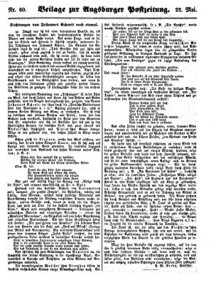 Augsburger Postzeitung Dienstag 22. Mai 1860