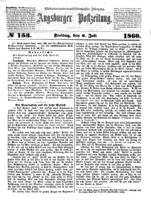 Augsburger Postzeitung Freitag 6. Juli 1860