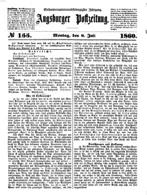 Augsburger Postzeitung Montag 9. Juli 1860