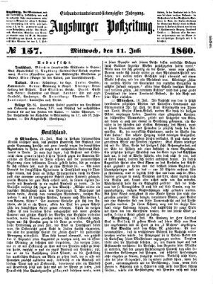 Augsburger Postzeitung Mittwoch 11. Juli 1860