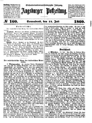 Augsburger Postzeitung Samstag 14. Juli 1860