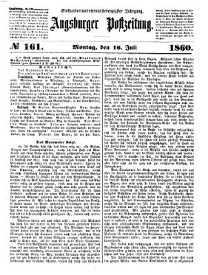 Augsburger Postzeitung Montag 16. Juli 1860