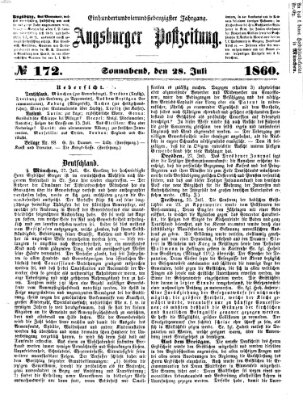 Augsburger Postzeitung Samstag 28. Juli 1860