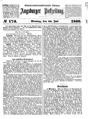 Augsburger Postzeitung Montag 30. Juli 1860