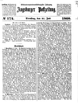 Augsburger Postzeitung Dienstag 31. Juli 1860