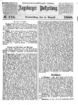 Augsburger Postzeitung Donnerstag 2. August 1860