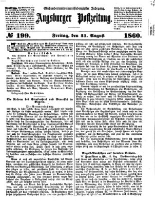 Augsburger Postzeitung Freitag 31. August 1860