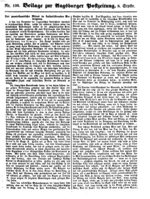 Augsburger Postzeitung Samstag 8. September 1860