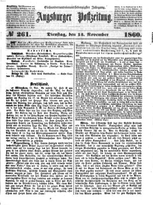 Augsburger Postzeitung Dienstag 13. November 1860