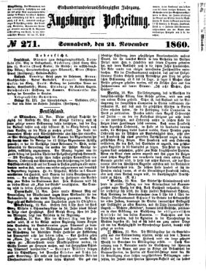 Augsburger Postzeitung Samstag 24. November 1860